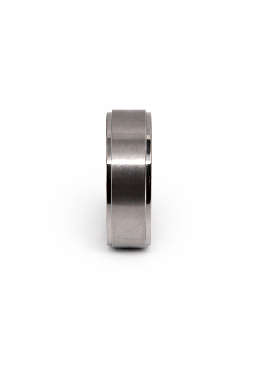Brushed Flat Center Polished Edge Ring